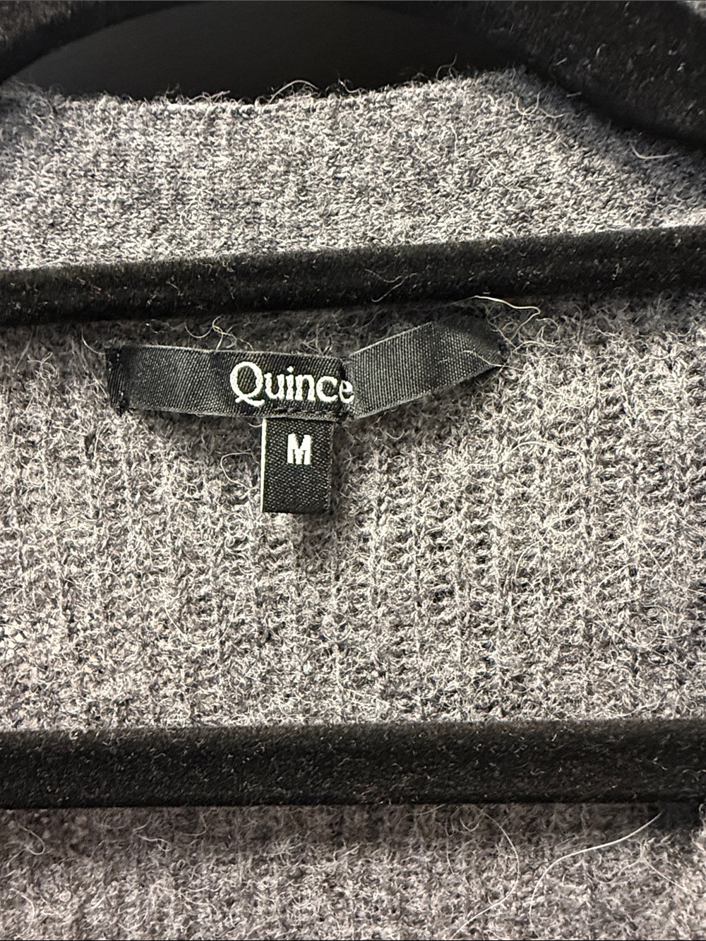 Quince Heather Gray Button-Front Women's Cardigan - Picture 2 of 7